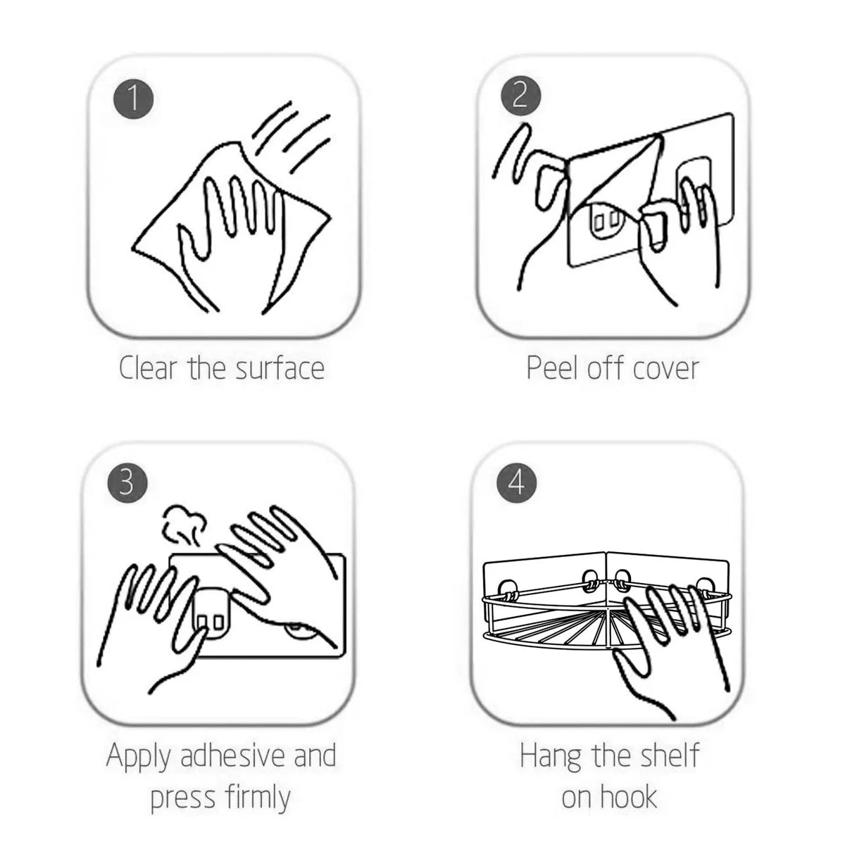 2 Pc Shower Caddy Corner for holding and storing various household stuffs and items etc.