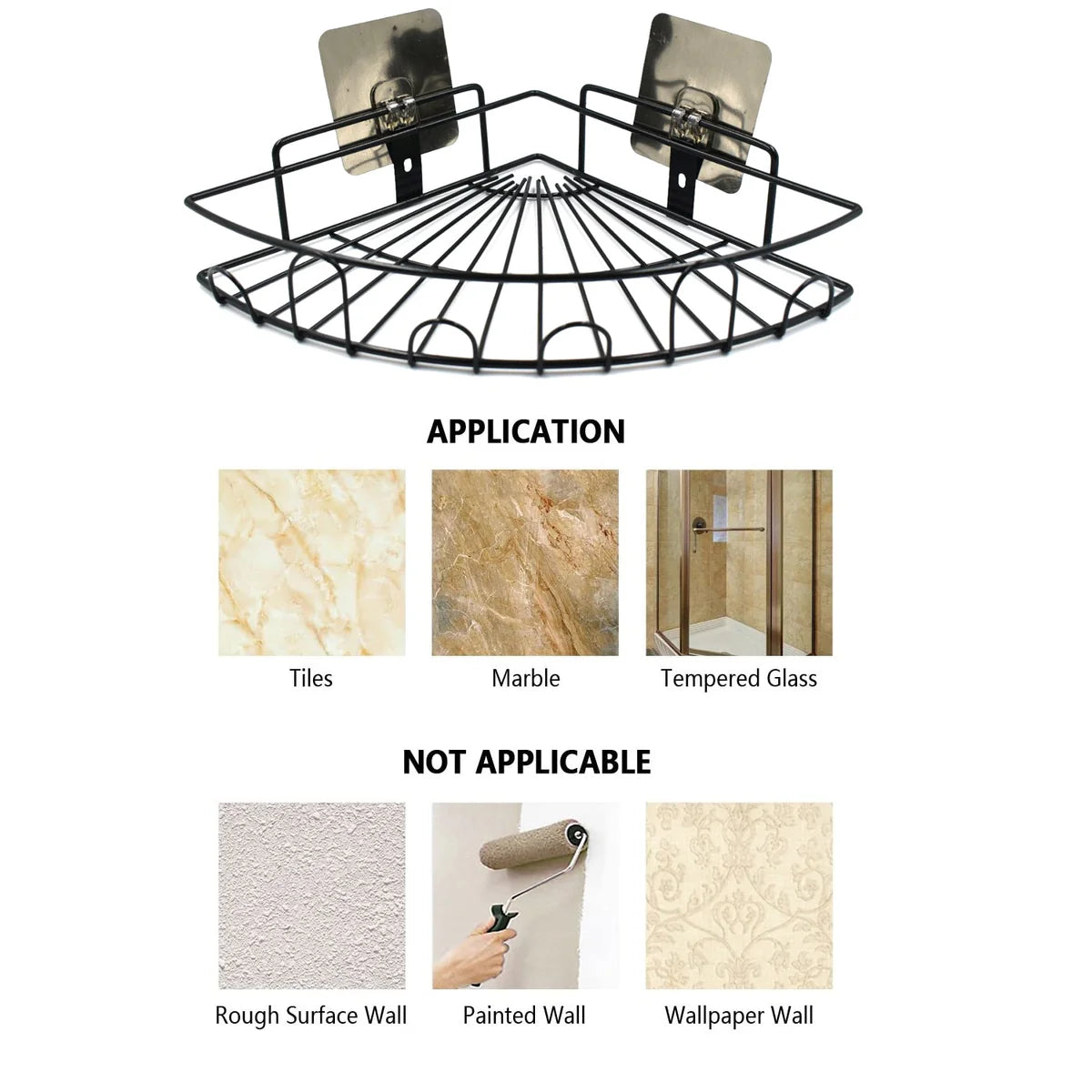 2 Pc Shower Caddy Corner for holding and storing various household stuffs and items etc.