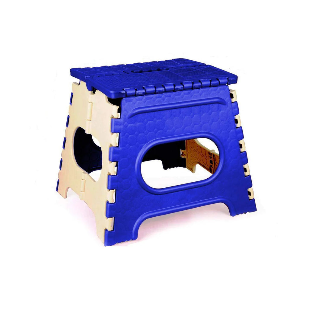 12 Inch Plastic Folding Step Stool for Kids and Adults with Handle (Multicolor)