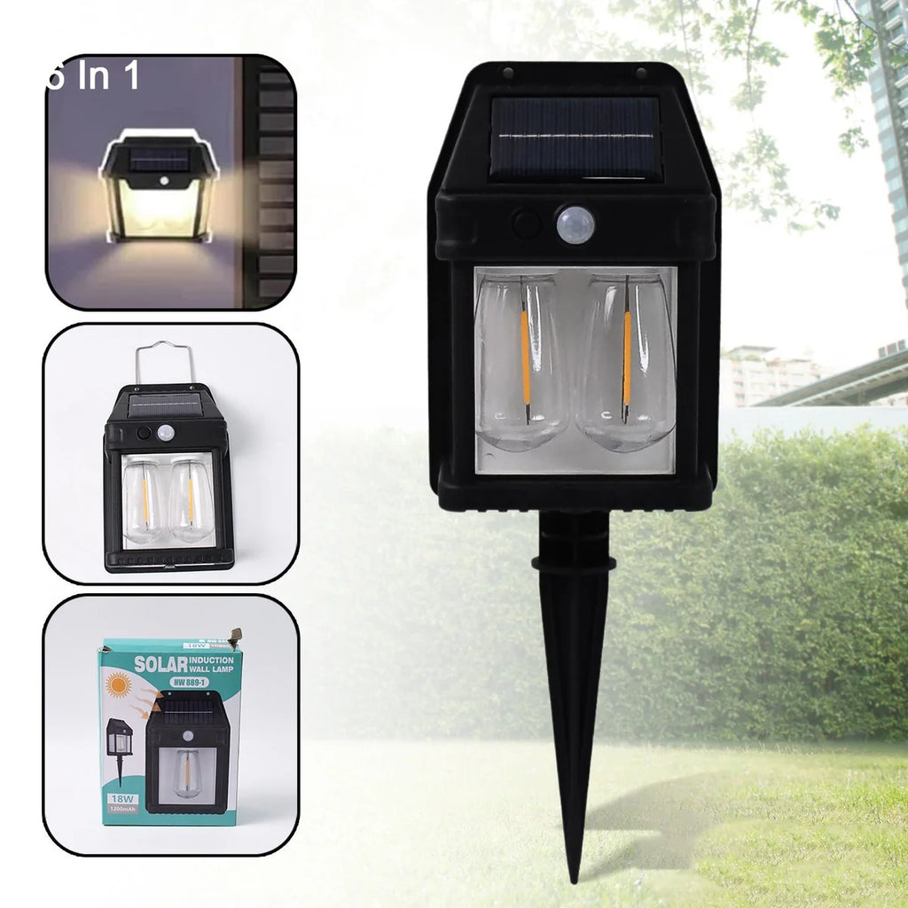 18W Solar Wall Double Lights / Lamp with 2 Modes & Motion Sensor (1 Pc)